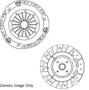 Комплект зчеплення (без вижимного) HYUNDAI i30 2.0 CRDi 07-11 (240mm) National CK10445