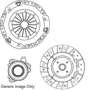 Комплект зчеплення з вижимним FUSION/FIESTA V 1.4 TDCi 03-08 (210mm) National CK9873-26