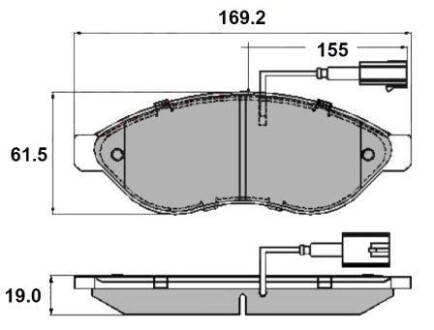 Тормозные колодки пер. Jumper/Ducato/Boxer 06- (1.1-1.5t) National NP2285