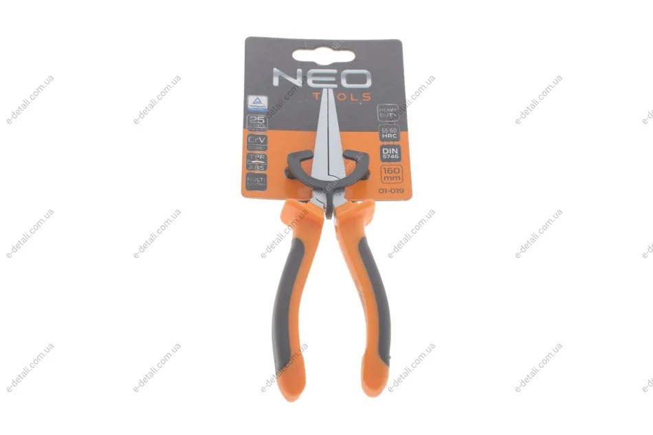 Плоскогубцы с удлиненными губками 6" L-160 мм Neo-tools 01-019 (фото 1)