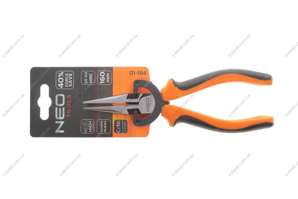 Плоскогубцы с удлиненными губками 6" 40% FS L-160 мм Neo-tools 01-154 (фото 1)