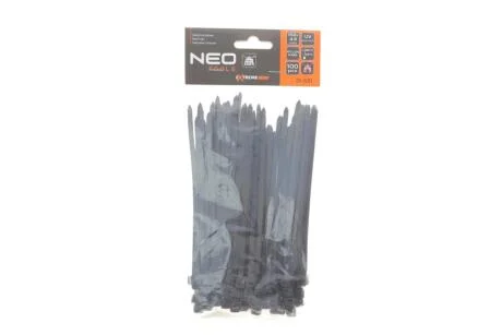 Набор стяжек пластиковых EXTREME 4,8x150 мм 100 ед. (чёрная) Neo-tools 01-631
