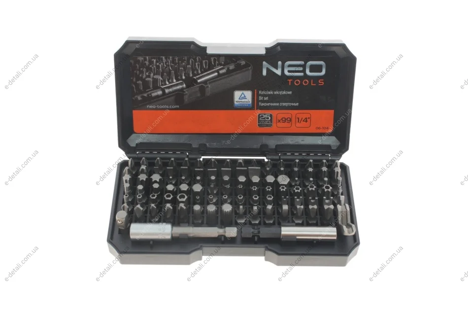 Набор бит комбинированный 1/4" 94 ед. Neo-tools 06-104 (фото 1)