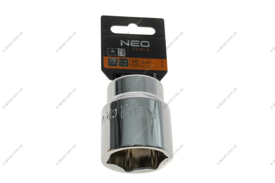 Головка торцевая 3/4" 38 мм (хромированная) Neo-tools 08-312 (фото 1)