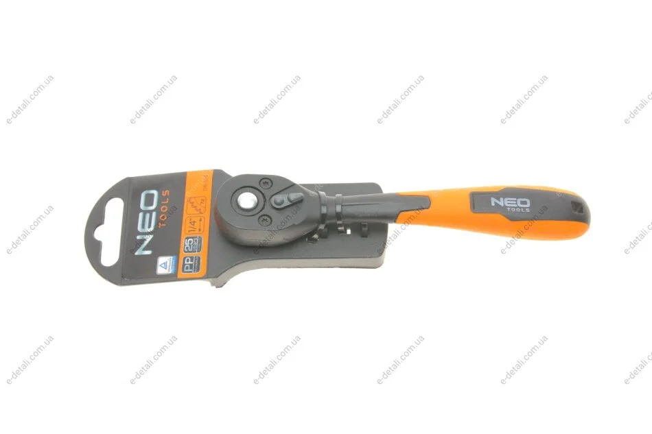 Трещотка 1/4" 72 зубца 150 мм Neo-tools 08-514 (фото 1)