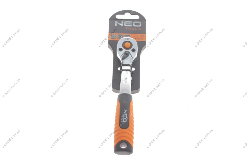 Трещотка 1/4" 90 зубцов 155 мм Neo-tools 08-530 (фото 1)