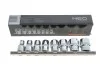 Набор головок SPLINE 1/2" 10-24 мм 8 ед. на планке (мультипрофиль,хромированные) Neo-tools 08-651 (фото 3)