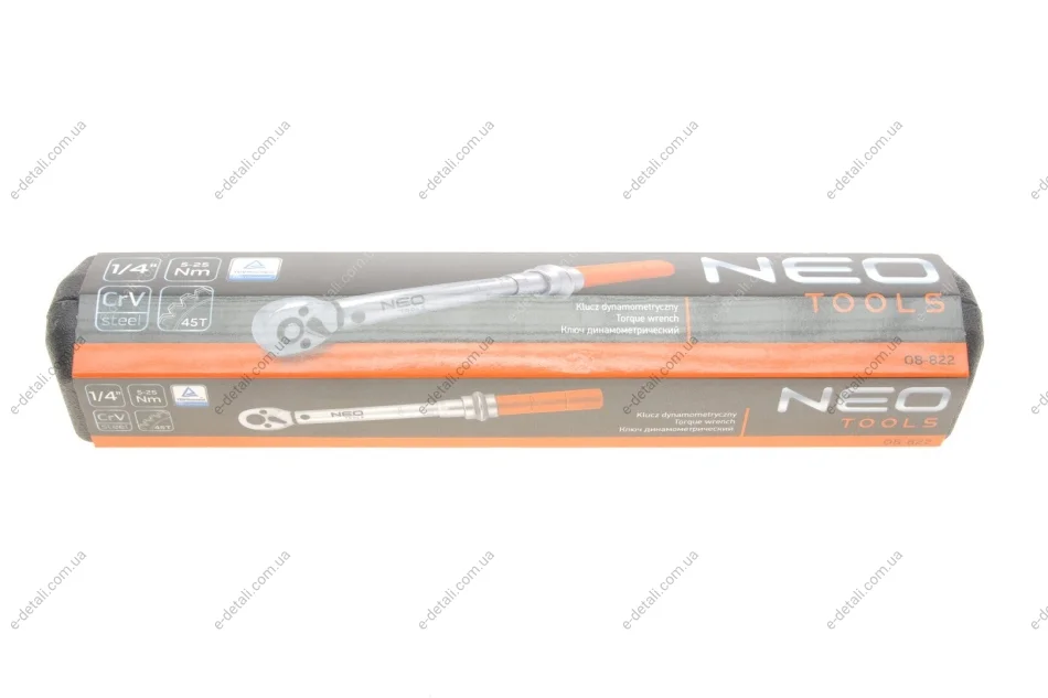 Ключ динамометрический 1/4" 5-25 Нм 250 мм Neo-tools 08-822 (фото 1)