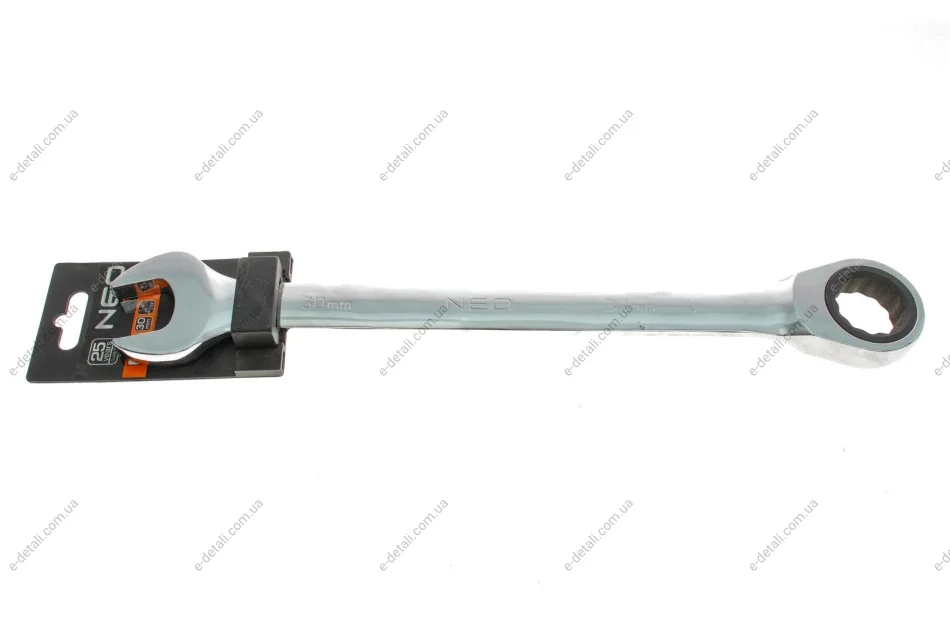 Ключ рожково-накидной с трещоткой 30 мм 72 зуб. L-350 мм Neo-tools 09-045 (фото 1)
