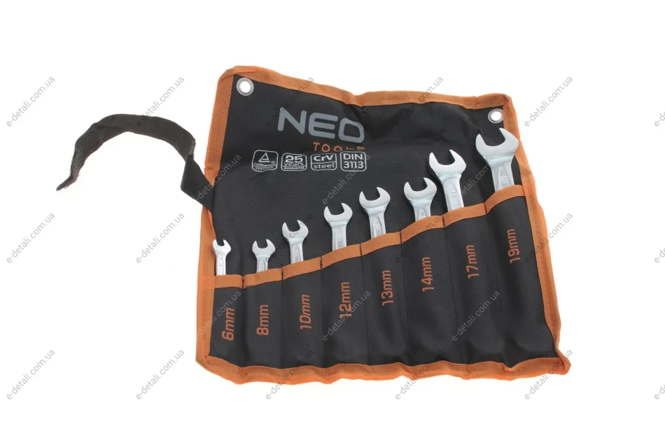 Набор ключей рожково-накидных 6-19 мм 8 ед. Neo-tools 09-751 (фото 1)