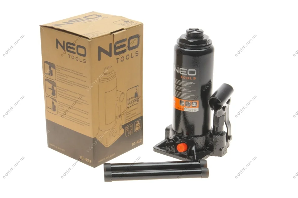 Домкрат бутылочный гидравличный 5 т h=215- 413 мм Neo-tools 10-452 (фото 1)