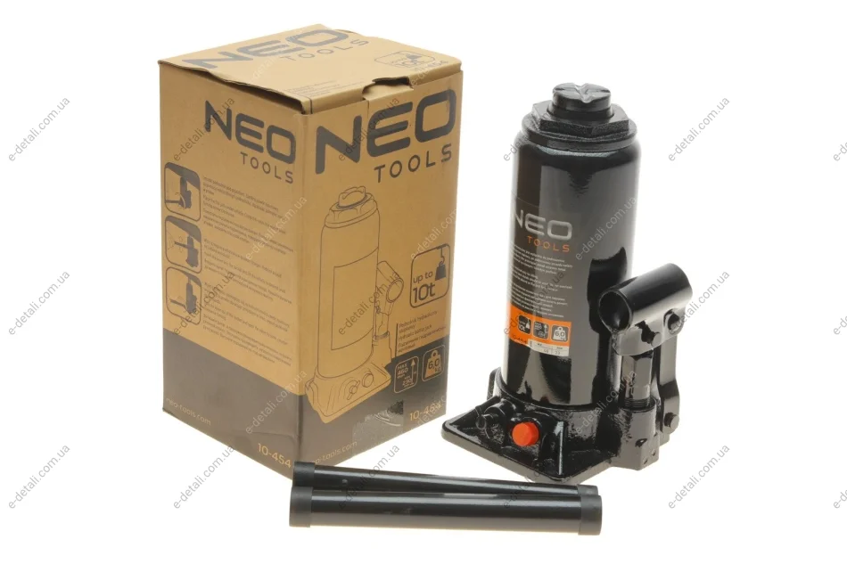 Домкрат пляшковий гідравлічний 10 т h=230-460 мм Neo-tools 10-454 (фото 1)