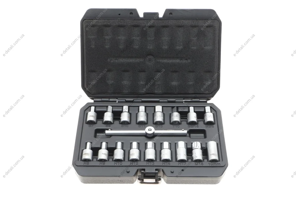 Набор головок под пробки для замены масла 3/8" 18 ед. Neo-tools 11-235 (фото 1)