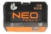 Набор головок под пробки для замены масла 3/8" 18 ед. Neo-tools 11-235 (фото 4)