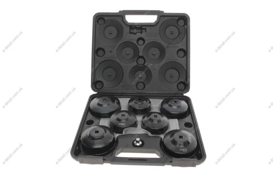 Набор съемников масляных фильтров (d=65-100mm) (1/2" F x 3/8" M) (16шт) Neo-tools 11-243 (фото 1)