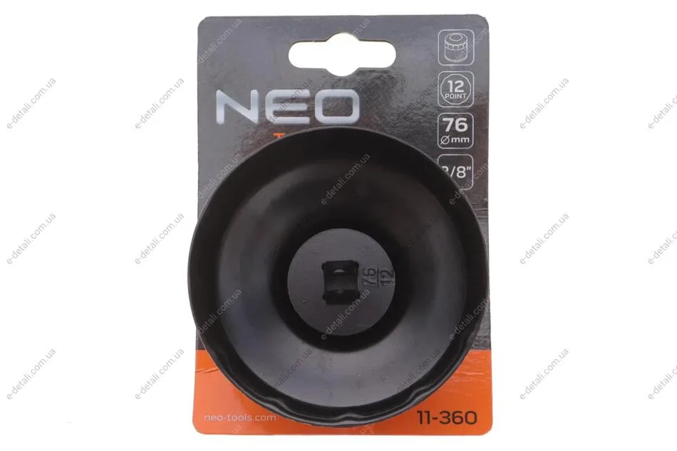 Насадка для замены масляного фильтра 3/8" (d=76mm/12 граней) Neo-tools 11-360 (фото 1)