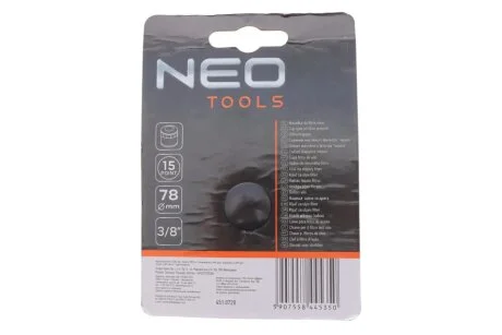 Насадка для замены масляного фильтра 3/8" (d=78mm/15 граней) Neo-tools 11-366