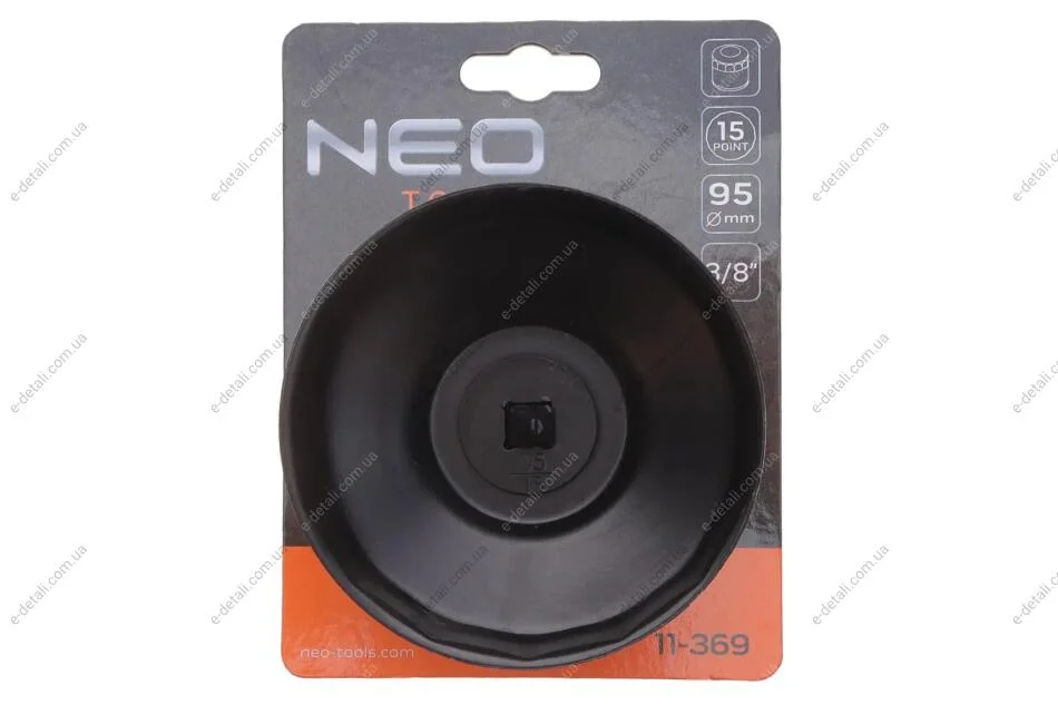 Насадка для замены масляного фильтра 3/8" (d=95mm/15 граней) Neo-tools 11-369 (фото 1)