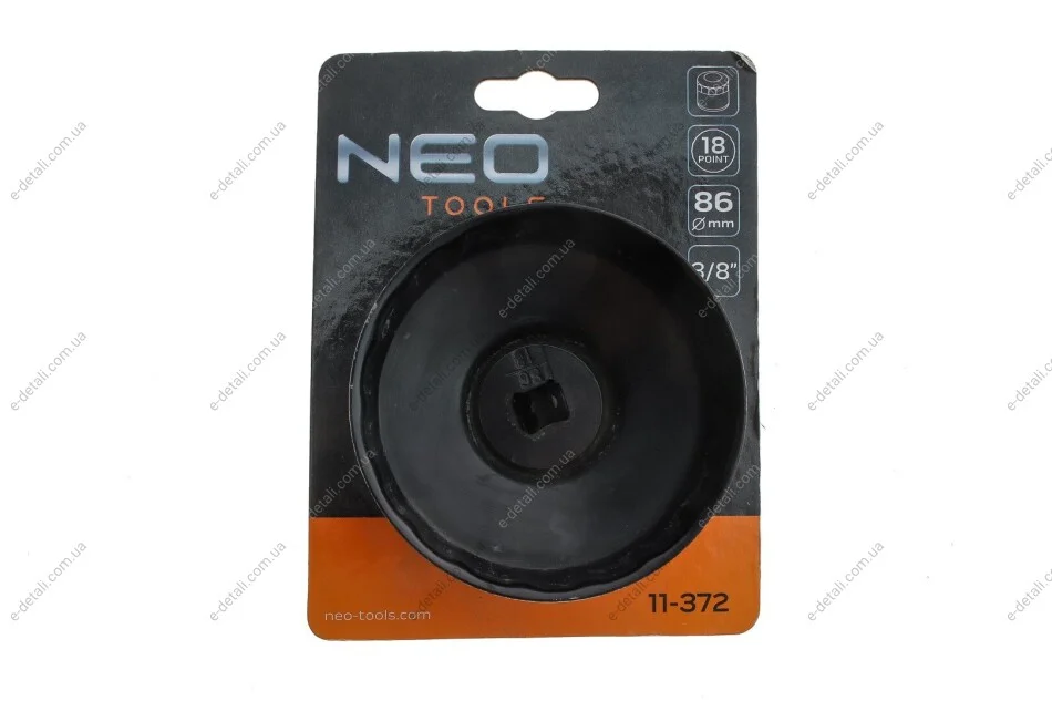 Насадка для заміни масляного фільтра 3/8" 18-гранний (d=86mm) Neo-tools 11-372 (фото 1)