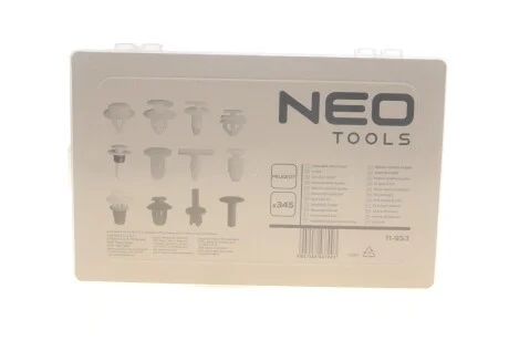 Набор клипс для крепления обшивки Peugeot 345 ед. Neo-tools 11-953