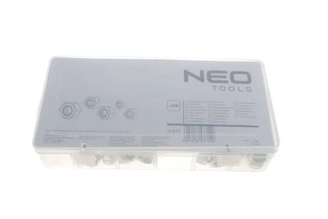 Гайка самостопорящиеся (146шт) (M4/M/M6/M8/M10/M12) Neo-tools 11-972