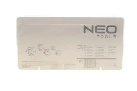 Набор гайок (300шт) (M3/M4/M5/M6/M8/M10) Neo-tools 11-982