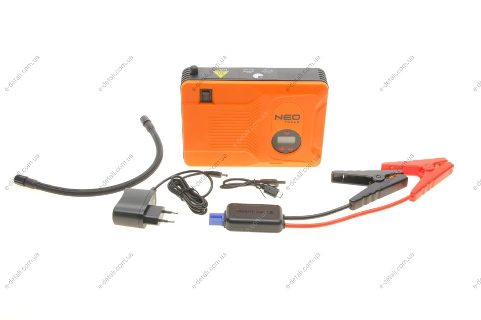 Пусковое устройство Jumpstarter (Powerbank 14 000 mAh/фонарь LED/компрессор 3.5 Bar) Neo-tools 11-997 (фото 1)
