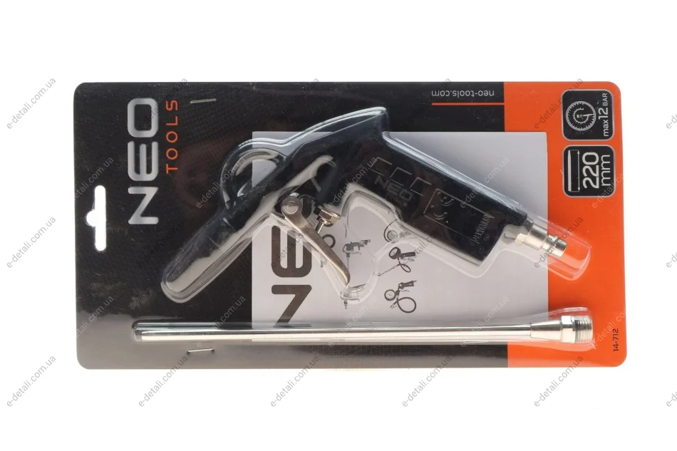 Пистолет продувочный с насадкой L-220 mm Neo-tools 14-712 (фото 1)