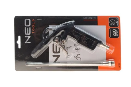 Пистолет продувочный с насадкой L-220 mm Neo-tools 14-712