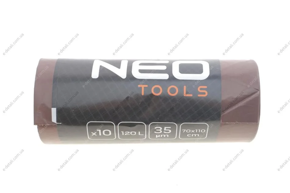 Мешки для мусора 120L (10шт) 35 мкм (коричневые) Neo-tools 15-994 (фото 1)