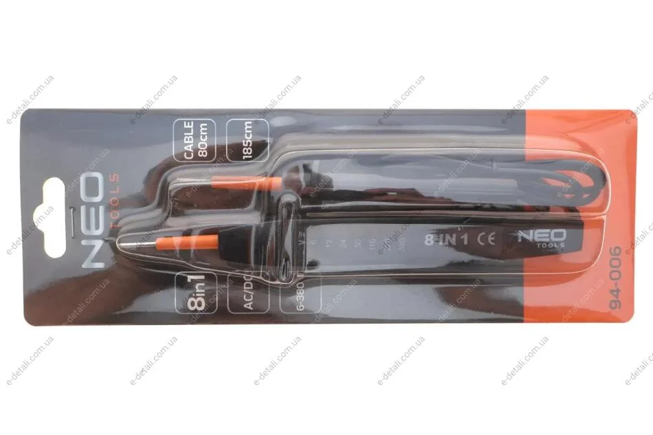 Тестер напряжения цифровой 6-380V (многофункиональный) Neo-tools 94-006 (фото 1)