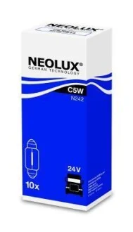 Автолампа Neolux C5W SV8,5-8 5 W белая NEOLUX N242