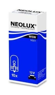 Автолампа Neolux W5W W2,1x9,5d 5 W прозрачная NEOLUX N501