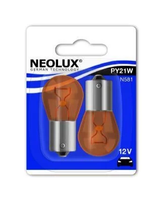 Автолампа Neolux PY21W BAU15s 21 W оранжевая NEOLUX N58102B (фото 1)