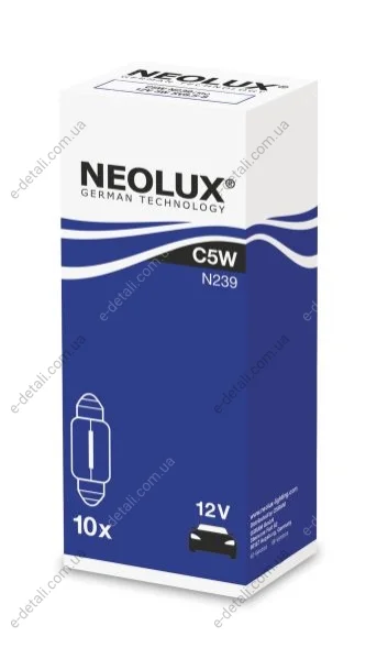 Лампа C5W NEOLUX NLX239K10SZT (фото 1)