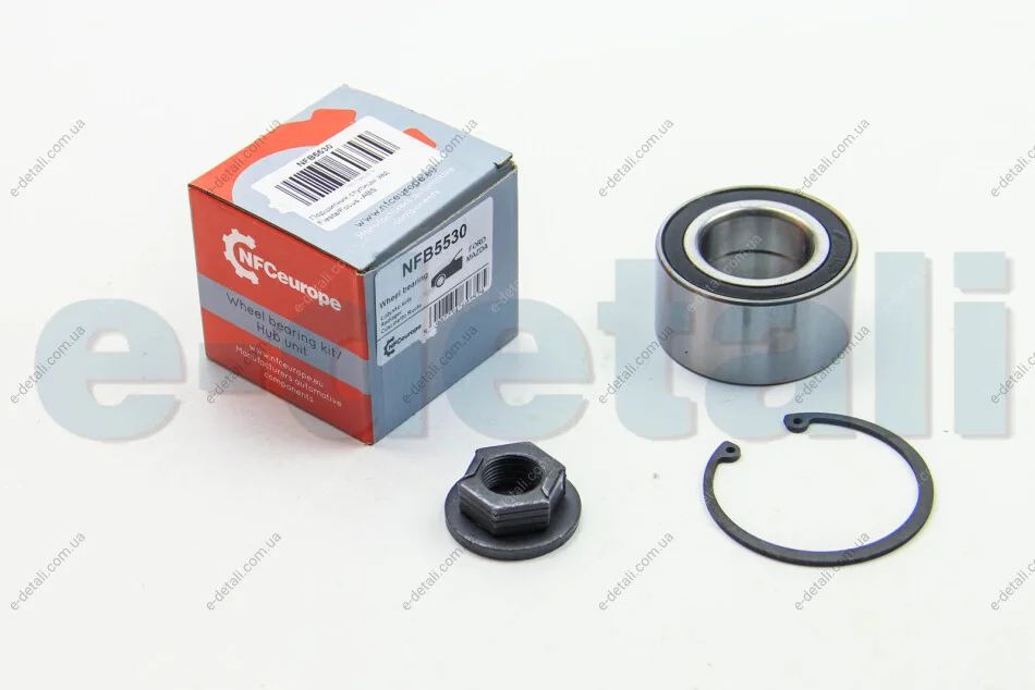 Підшипник маточини перед. Ford Fiesta/Fusion/Focus 98- (-ABS) NFC EUROPE NFB5530 (фото 1)