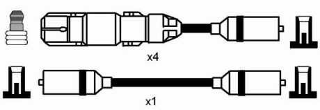 Комплект проводів запалення NGK 0961