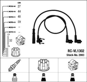 Комплект проводов зажигания NGK 2993 (фото 1)