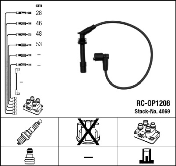 Комплект проводов зажигания NGK 4069