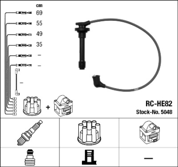 Комплект проводів запалення NGK 5048
