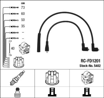 Комплект проводов зажигания NGK 5402