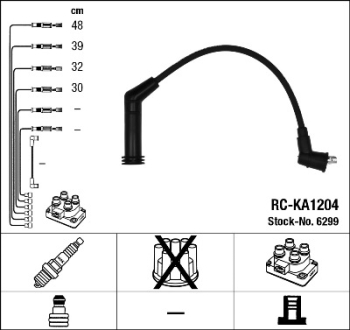 Комплект проводів запалення NGK 6299 (фото 1)