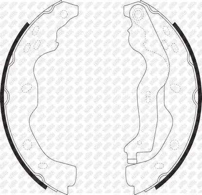 Тормозные колодки барабанные SUZUKI SX-4/FIAT SEDICI NiBK FN0634 (фото 1)