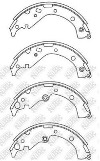 Колодки тормозные барабанные Toyota RAV-4 2000-2005 NiBK FN2371