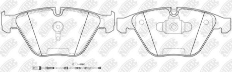 Колодки передние с датчиком BMW NiBK PN0518W