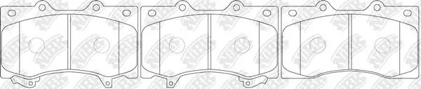 Колодки передние Infiniti QX56, Nissan Patrol Y62 NiBK PN0555 (фото 1)