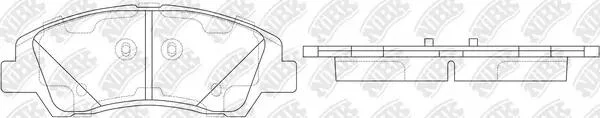 Колодки передние Hyundai i10 2013-- NiBK PN0858 (фото 1)
