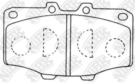 Колодки тормозные передние Toyota 4 Runner, Land Cruiser 70, Hilux NiBK PN1086