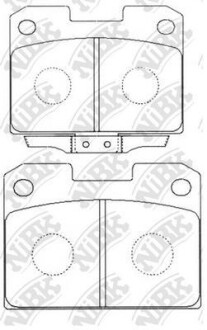 Колодки задние Mitsubishi NiBK PN3338