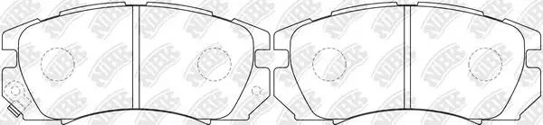 Колодки тормозные передние Subaru Impreza, Legasy NiBK PN7247 (фото 1)